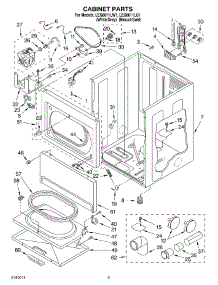 02 - Cabinet Parts parts for Whirlpool Dryer LEQ8611LW1 from AppliancePartsPros.com