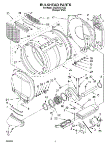 03 - Section parts for Whirlpool Dryer 3XLER5437KQ0 from AppliancePartsPros.com