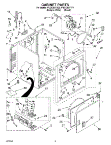 02 - Cabinet parts for Whirlpool Dryer 4PLGC8647JT0 from AppliancePartsPros.com