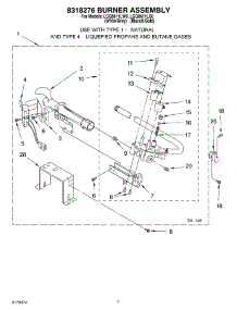 04 - 8318276 Burner parts for Whirlpool Dryer LGQ8611LG0 from AppliancePartsPros.com