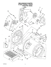 03 - Section parts for Whirlpool Dryer LEQ9558KQ1 from AppliancePartsPros.com