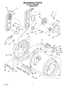 03 - Bulkhead parts for Whirlpool Dryer LGR5620KQ0 from AppliancePartsPros.com