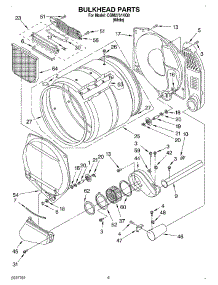 04 - Bulkhead parts for Whirlpool Dryer CGM2751KQ0 from AppliancePartsPros.com
