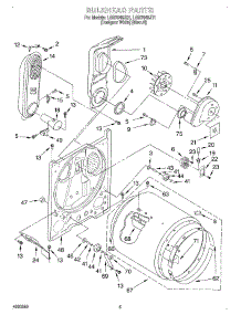 03 - Bulkhead parts for Whirlpool Dryer LGR7646JQ1 from AppliancePartsPros.com