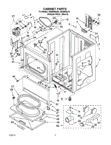 02 - Cabinet Parts parts for Whirlpool Dryer GEQ8858JQ0 from AppliancePartsPros.com