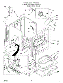 02 - Cabinet parts for Whirlpool Dryer LGR7646JT0 from AppliancePartsPros.com