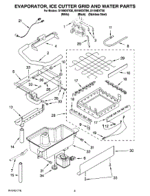 02 - Evaporator, Ice Cutter Grid And Water Parts parts for Whirlpool Ice Machine GI15NDXTQ0 from AppliancePartsPros.com