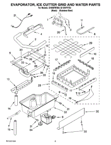02 - Evaporator, Ice Cutter Grid And Water Parts parts for Whirlpool Ice Machine GI15NFRTB0 from AppliancePartsPros.com