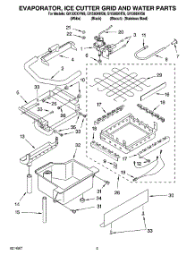 02 - Evaporator, Ice Cutter Grid And Water Parts parts for Whirlpool Ice Machine GI1500XHS8 from AppliancePartsPros.com