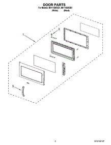 02 - Door Parts parts for Whirlpool Microwave MH1160XSQ1 from AppliancePartsPros.com