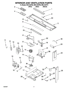 03 - Interior And Ventilation Parts parts for Whirlpool Microwave MH2155XPB2 from AppliancePartsPros.com