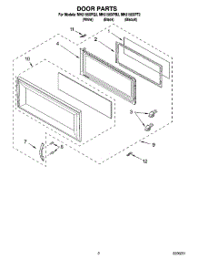 02 - Door Parts parts for Whirlpool Microwave MH2155XPT2 from AppliancePartsPros.com