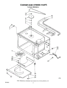 03 - Cabinet And Stirrer parts for Whirlpool Microwave MW8550XS2 from AppliancePartsPros.com