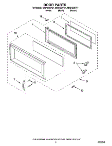 02 - Door Parts parts for Whirlpool Microwave MH2155XPQ1 from AppliancePartsPros.com