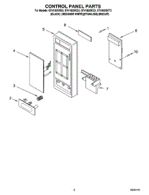 02 - Control Panel Parts parts for Whirlpool Microwave GT4185SKQ3 from AppliancePartsPros.com
