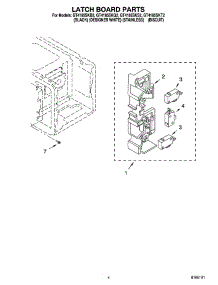 04 - Latch Board Parts parts for Whirlpool Microwave GT4185SKB2 from AppliancePartsPros.com