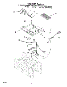 05 - Interior parts for Whirlpool Microwave MH6150XMB0 from AppliancePartsPros.com