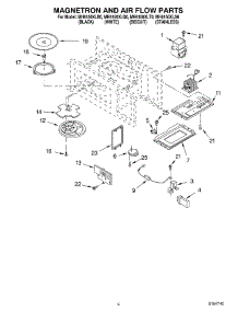 04 - Magnetron And Air Flow parts for Whirlpool Microwave MH6150XLS0 from AppliancePartsPros.com
