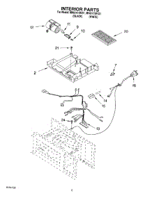 05 - Interior parts for Whirlpool Microwave MH6141XKB1 from AppliancePartsPros.com