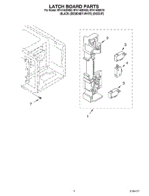 04 - Latch Board parts for Whirlpool Microwave MT4140SKB0 from AppliancePartsPros.com