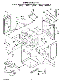 03 - Chassis Parts parts for Whirlpool Range RF265LXTQ3 from AppliancePartsPros.com