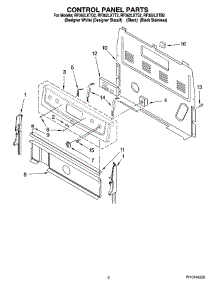 02 - Control Panel Parts parts for Whirlpool Range RF362LXTS2 from AppliancePartsPros.com