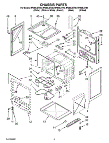 03 - Chassis Parts parts for Whirlpool Range RF263LXTS0 from AppliancePartsPros.com