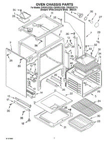 06 - Oven Chassis parts for Whirlpool Range GW395LEGT6 from AppliancePartsPros.com