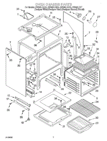 06 - Oven Chassis parts for Whirlpool Range GW395LEGQ3 from AppliancePartsPros.com