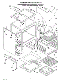 06 - Oven Chassis parts for Whirlpool Range GW395LEGT5 from AppliancePartsPros.com