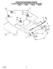 07 - Cooktop Burner Parts, Optional Parts parts for Whirlpool Range GW395LEPS00 from AppliancePartsPros.com