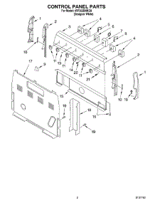 02 - Control Panel Parts parts for Whirlpool Range 4RF302BXKQ0 from AppliancePartsPros.com