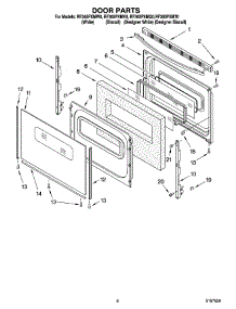 05 - Door Parts, Miscellaneous Parts parts for Whirlpool Range RF365PXMQ0 from AppliancePartsPros.com