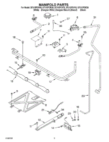 03 - Manifold parts for Whirlpool Range SF315PEKQ0 from AppliancePartsPros.com