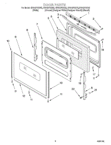 06 - Door parts for Whirlpool Range SF315PEGN5 from AppliancePartsPros.com