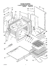 02 - Oven parts for Whirlpool Range RF4700XWW1 from AppliancePartsPros.com
