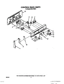 03 - Control Panel parts for Whirlpool Range RF361PXXW1 from AppliancePartsPros.com