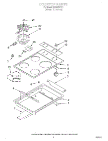 04 - Cooktop parts for Whirlpool Range RS660BXYH1 from AppliancePartsPros.com