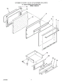 06 - Oven Door And Drawer parts for Whirlpool Range SF365BEYN6 from AppliancePartsPros.com