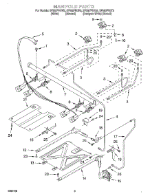 03 - Manifold parts for Whirlpool Range SF365PEGN5 from AppliancePartsPros.com