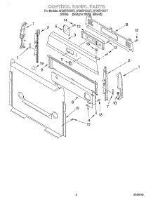 02 - Control Panel parts for Whirlpool Range SF365PEGQ7 from AppliancePartsPros.com