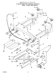 03 - Manifold parts for Whirlpool Range SF365PEGT7 from AppliancePartsPros.com