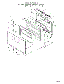 06 - Door, Optional parts for Whirlpool Range SF365PEGT7 from AppliancePartsPros.com