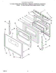 04 - Door parts for Whirlpool Range RF386PXGW1 from AppliancePartsPros.com