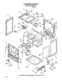 03 - Chassis Parts parts for Whirlpool Range RF350BXGW1 from AppliancePartsPros.com