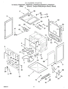 03 - Chassis parts for Whirlpool Range RF362BXGV1 from AppliancePartsPros.com