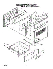 03 - Door And Drawer parts for Whirlpool Range RF364PXYW1 from AppliancePartsPros.com
