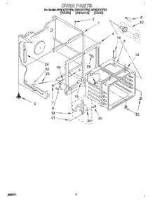 05 - Oven parts for Whirlpool Range RF315PXYW2 from AppliancePartsPros.com