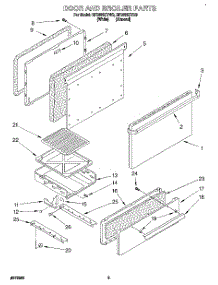 03 - Door And Broiler parts for Whirlpool Range SF3000EYW3 from AppliancePartsPros.com
