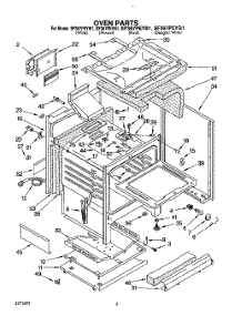 06 - Oven parts for Whirlpool Range SF367PEYB1 from AppliancePartsPros.com